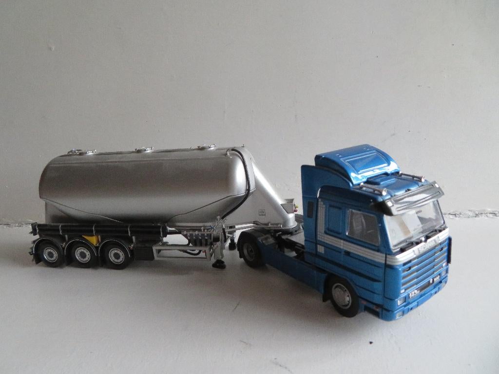 Tekno Scania Streamline 143 en Feldbinder Silo aanhanger, Ophalen of Verzenden, Zo goed als nieuw, Bus of Vrachtwagen, Tekno