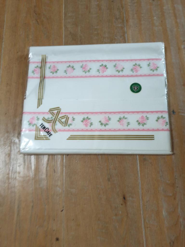 Lakenset 1 persoons vintage, Ophalen, Eenpersoons, Wit, Dekbedovertrek