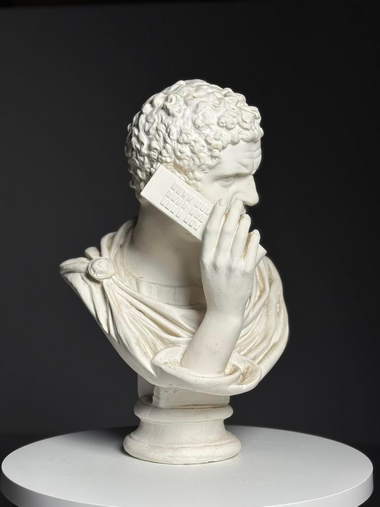 Borstbeeld caracalla gips, Verzamelen, Ophalen, Zo goed als nieuw