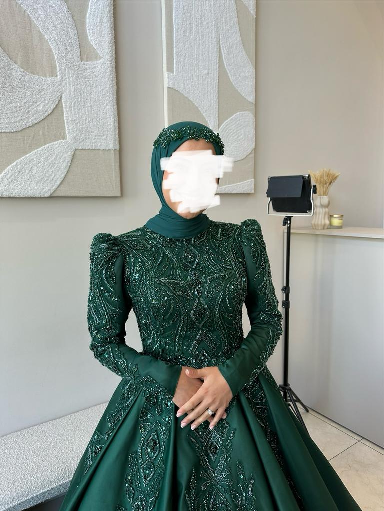 Groene Henna Jurk, Ophalen of Verzenden, Zo goed als nieuw, Groen, Trouwjurk