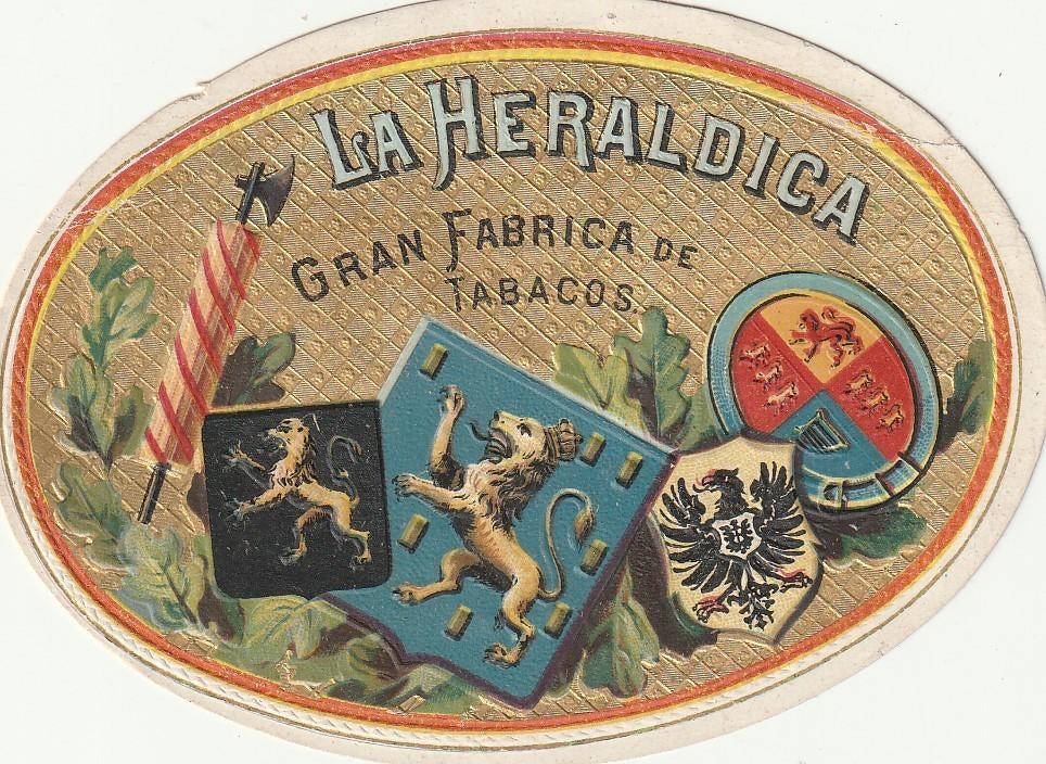 etiket  D -355  heraldica   sigarenbandjes, Ophalen of Verzenden, Nieuw, Sigarenbandjes