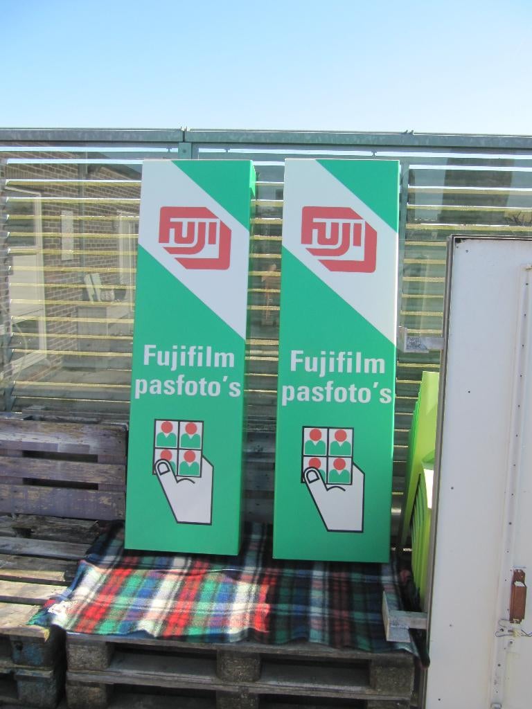 reclame lichtbak Fuji Film, Ophalen, Gebruikt, Reclamebord