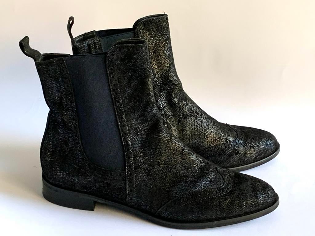 Lialian korte laarzen Made in Italy maat 39, Kleding | Dames, Schoenen, Ophalen of Verzenden, Zo goed als nieuw, Zwart