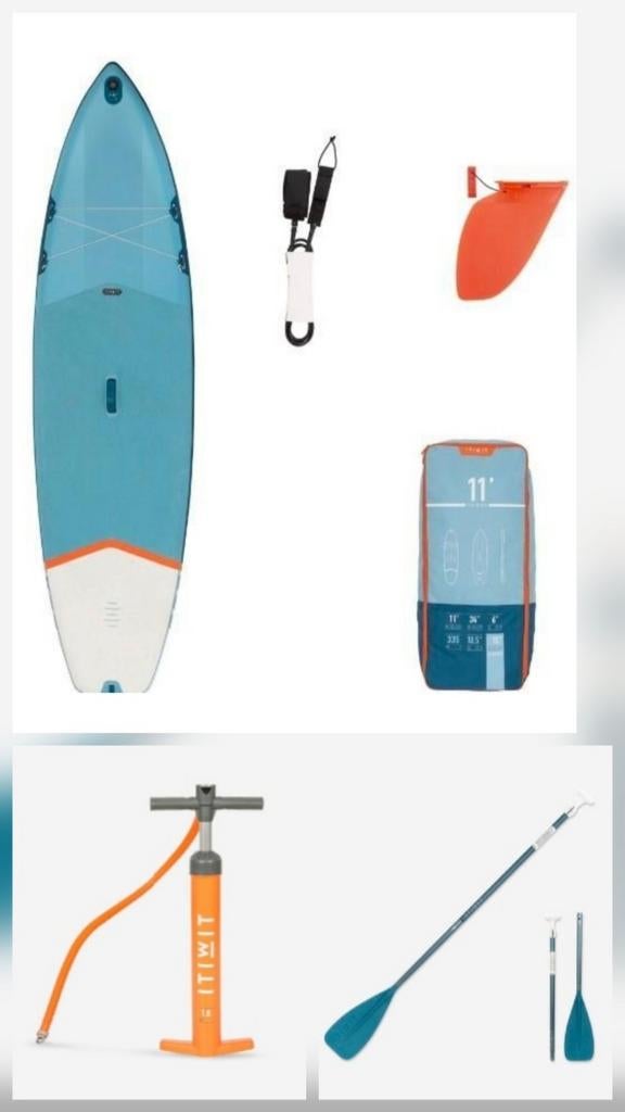 ITIWIT Opblaasbaar SUP Board Set 11' - Compleet, Ophalen, Zo goed als nieuw, SUP-boards