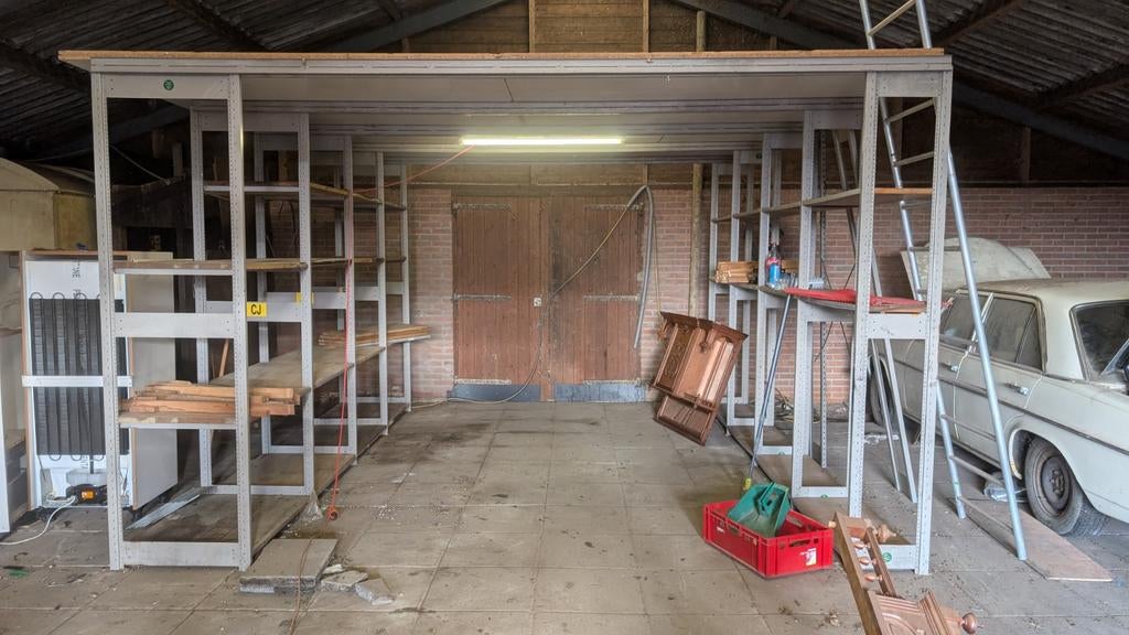 Robuuste magazijnstelling inclusief verdiepingsvloer, Ophalen