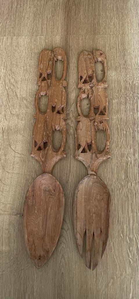 Prachtig slabestek bestek olifant Afrika houtsnijwerk, Ophalen of Verzenden, Zo goed als nieuw, Overige typen