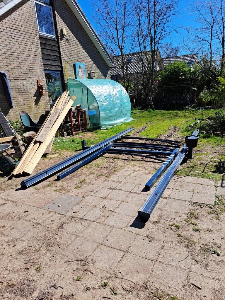 Stevige Carport Constructie - Zelfbouw Project, Tuin en Terras, Overkappingen, Ophalen of Verzenden, Gebruikt, Carport