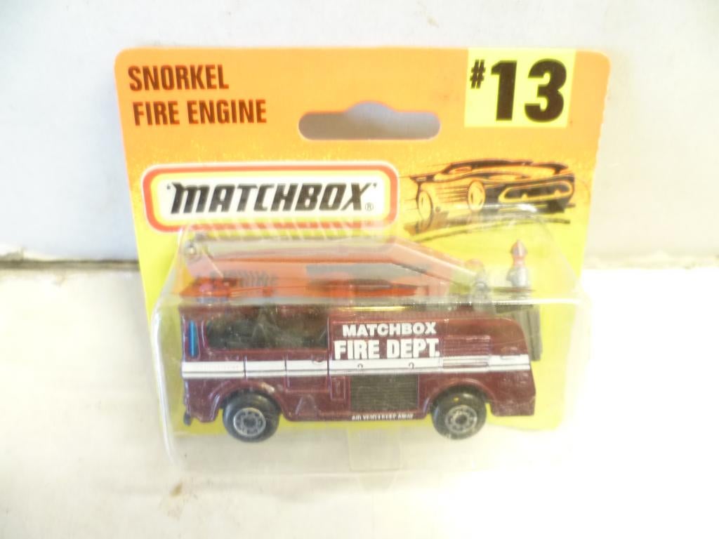 Matchbox nr 13 1996 Snorkel Fire Engine in blister modelauto, Ophalen of Verzenden, Nieuw, Auto