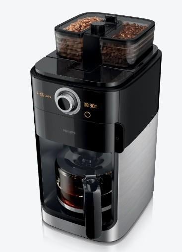 Philips Grind & Brew HD7767 €85 ALMERE - Bijna nieuw!, Ophalen, 10 kopjes of meer, Koffiemachine, Koffiebonen