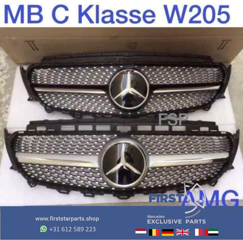 W205 diamond gril Mercedes C Klasse 2014-2019 diamant grille