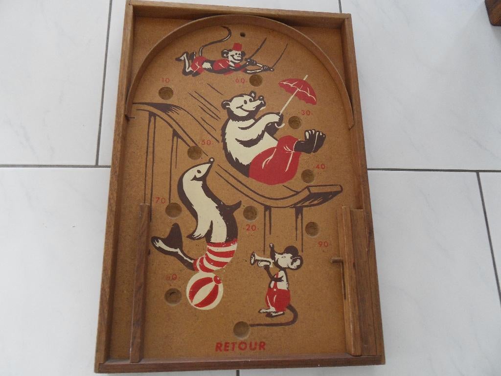 Oud knikkerbord 60 x 40 cm., Ophalen of Verzenden