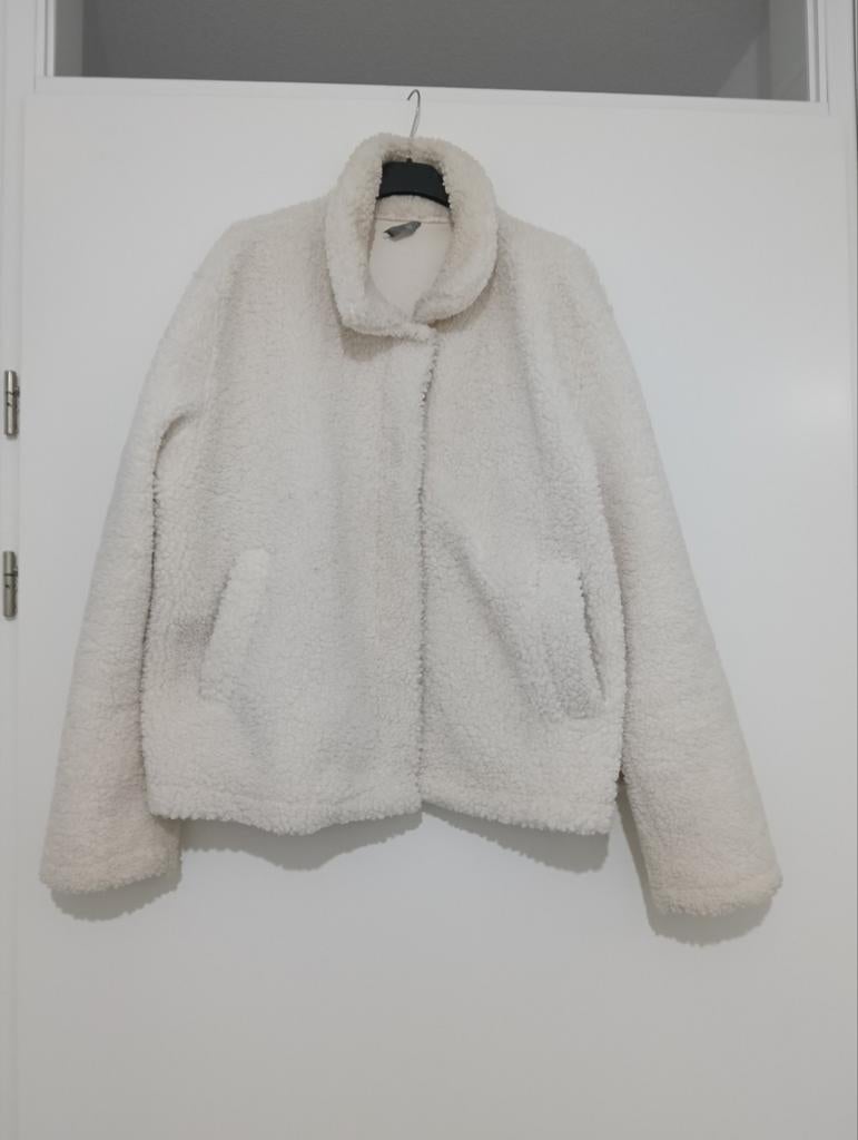 Witte teddy jas maat 48, Wit, Maat 46/48 (XL) of groter, Ophalen of Verzenden, Onbekend