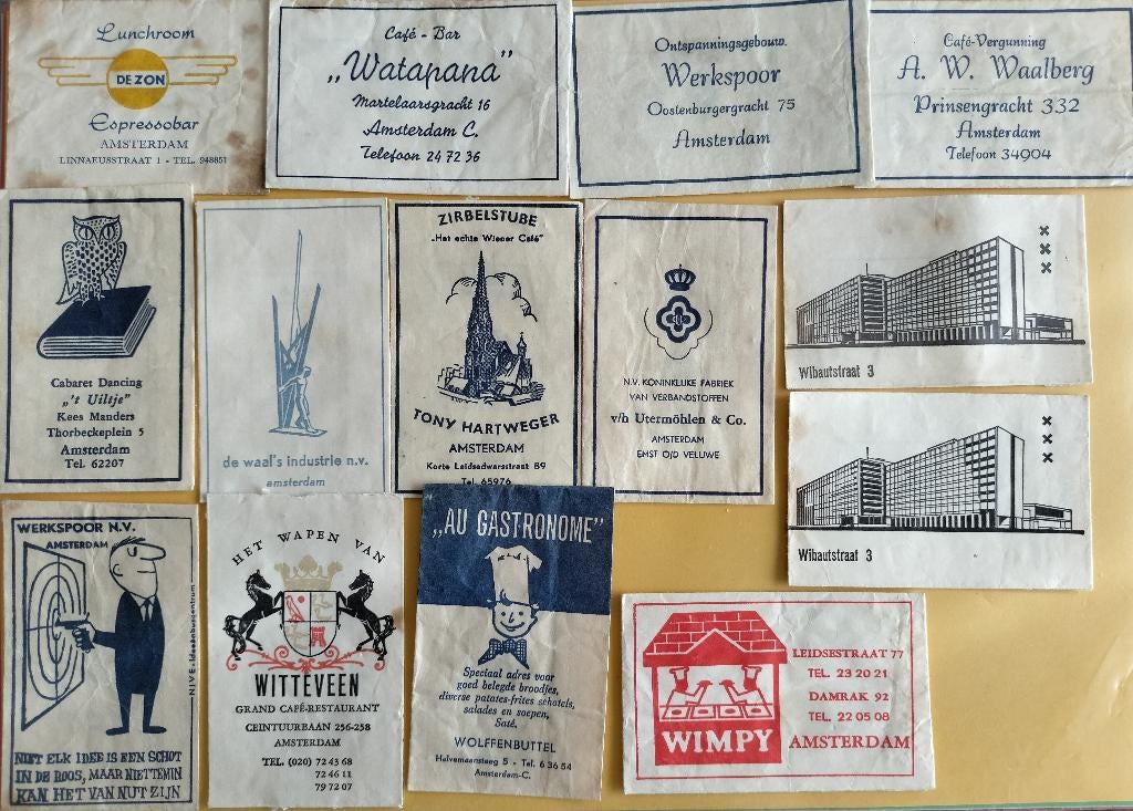 Amsterdam gesorteerd op U W Z 4, Verzamelen, Suikerzakjes, Verzenden