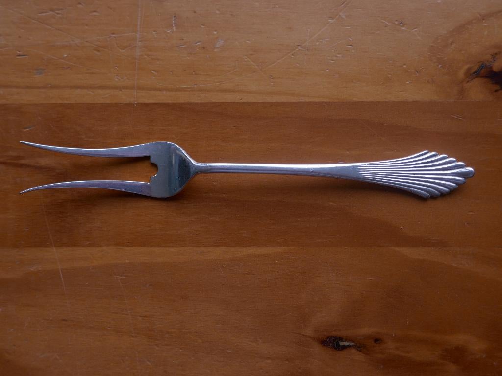 Gerritsen amsterdam zilveren vleesvork model waaier, Ophalen of Verzenden, Zilver