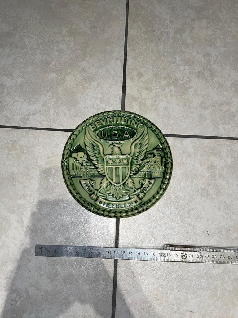 Herdenkingsbord bevrijding Heerlen, Verzamelen, Militaria | Tweede Wereldoorlog, Nederland, Ophalen of Verzenden