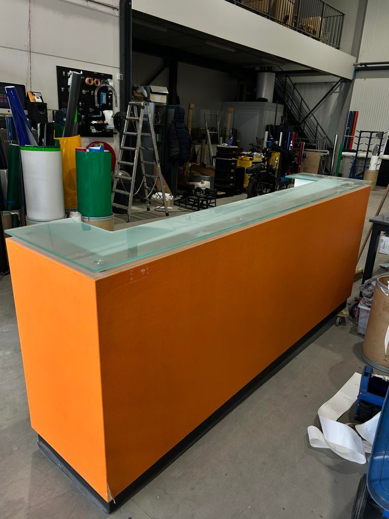 Moderne Balie / Receptiedesk Glaze blad bar buro bureau, Huis en Inrichting, Bureaus, Ophalen, Gebruikt