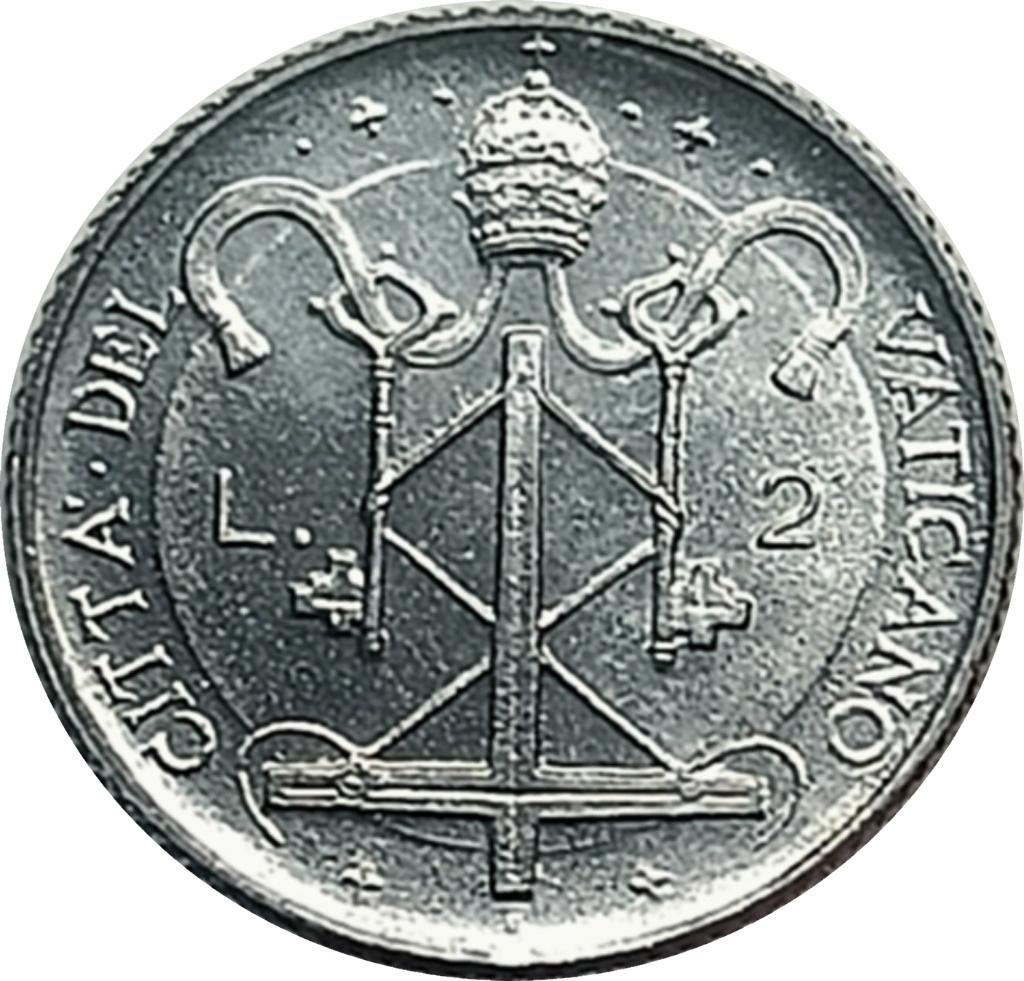 Vaticaan 2 lire 1967, Verzenden, Overige landen, Losse munt