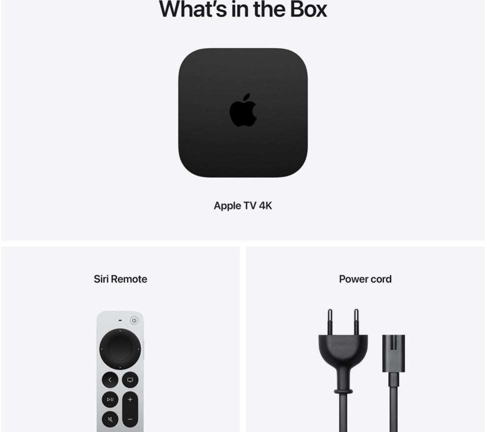 APPLE Apple TV 4K 3e generatie 128GB (Wi‑Fi + Ethernet), Apple, Apple, Minder dan 500 GB, Nieuw