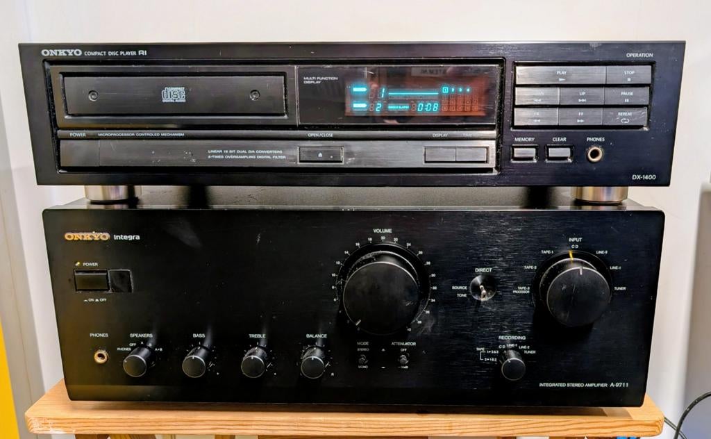 Onkyo Integra A-9711 Versterker & DX-1400 CD-speler, Audio, Tv en Foto, Ophalen of Verzenden, Gebruikt