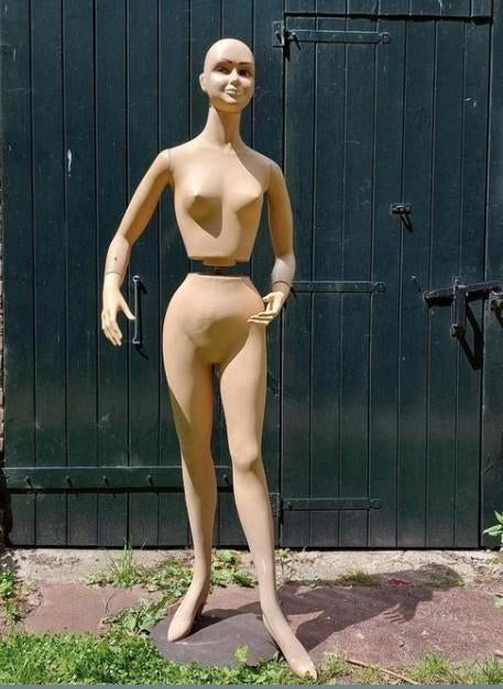 oude vintage italiaanse etalagepop mannequin paspop, Gebruikt, T, Paspop, Ophalen of Verzenden