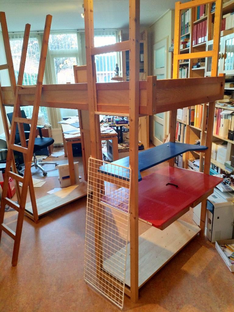 Lundia hoogslaper, Kinderen en Baby's, Kinderkamer | Stapelbedden en Hoogslapers, Ophalen, Gebruikt, Hoogslaper