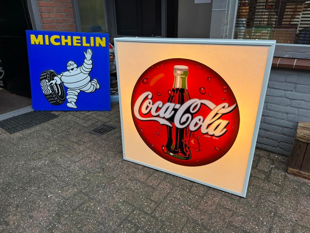 Vintage Coca-Cola Lichtbak - XL Reclamebord, Verzamelen, Ophalen, Gebruikt, ., Lichtbak of (neon) lamp