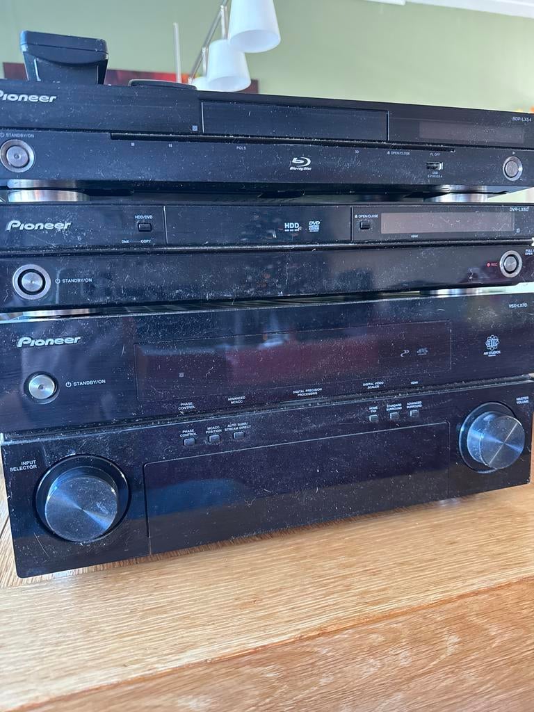 Pioneer VSX-LX70, DVR-LX60, BDP-LX54 - Compleet!, Ophalen, Gebruikt, Blu-ray-speler, 70 watt of meer