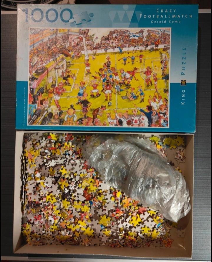 Crazy football match legpuzzel Gerold Como, King, Ophalen of Verzenden, 500 t/m 1500 stukjes