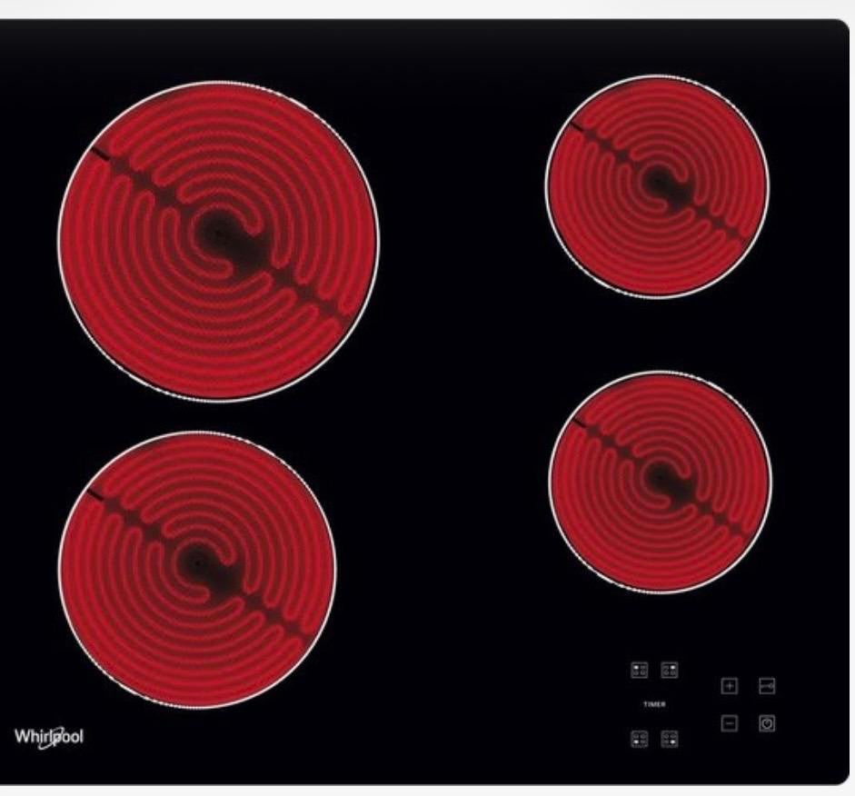 Whirlpool AKT 8090 NE Keramische  Nieuw zonder doos, Witgoed en Apparatuur, Kookplaten, Nieuw, Inbouw, Elektrisch, 4 kookzones