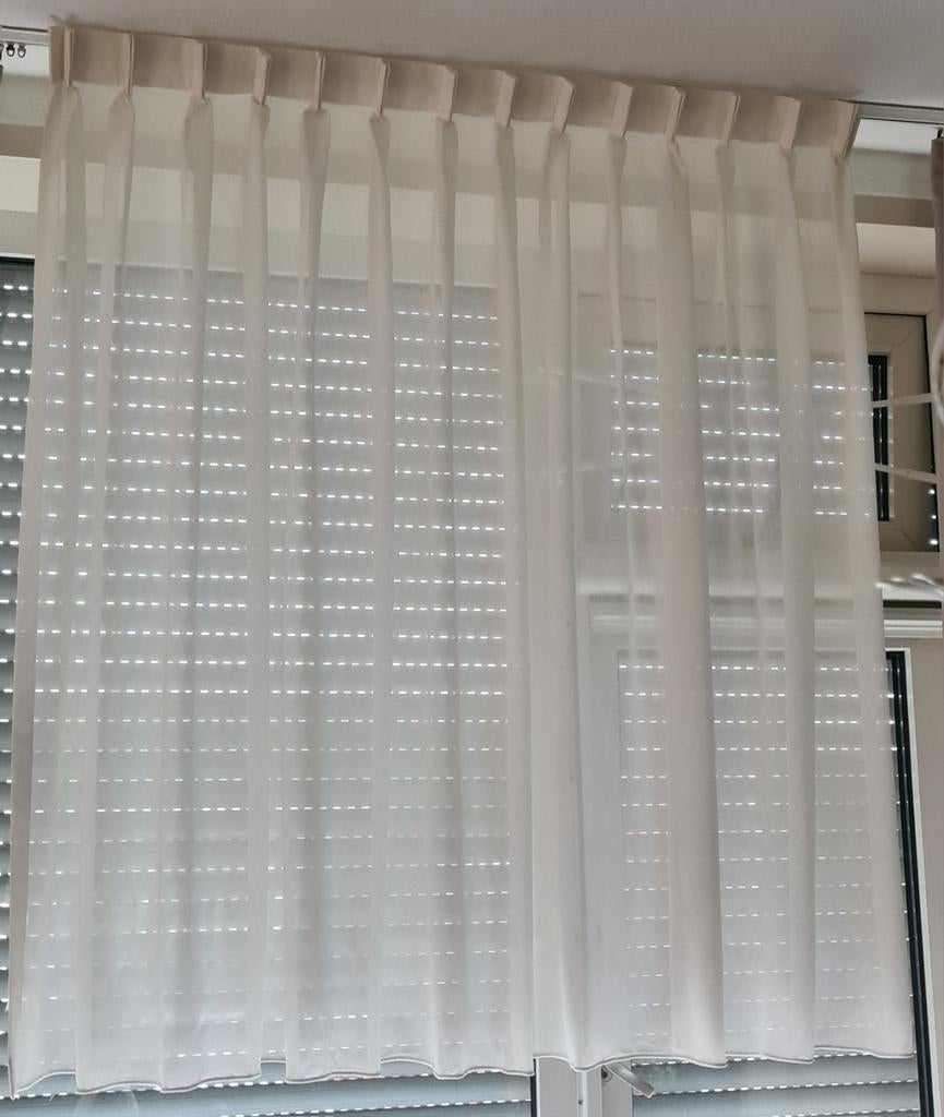 Vitrage, inbetween met loodband. H.1.20 mtr. Als nieuw!, Ophalen of Verzenden, Zo goed als nieuw, 200 cm of meer, 100 tot 150 cm