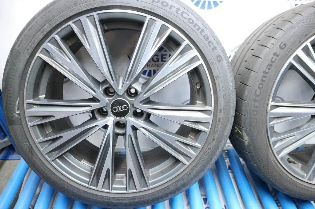 20 inch Audi A6 S6 velgen origineel zomerset 5x112, 19 inch, Gebruikt, 255 mm, Banden en Velgen