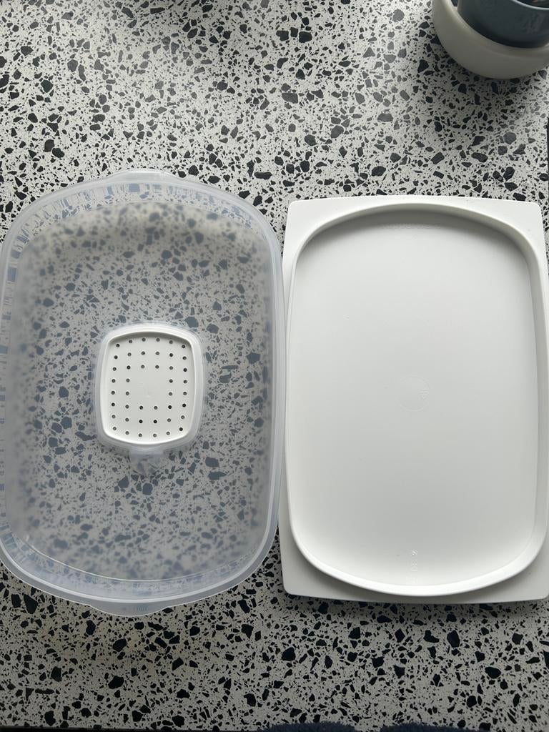 Tupperware vleeswaren doos, Ophalen of Verzenden, Zo goed als nieuw, Wit, Overige typen