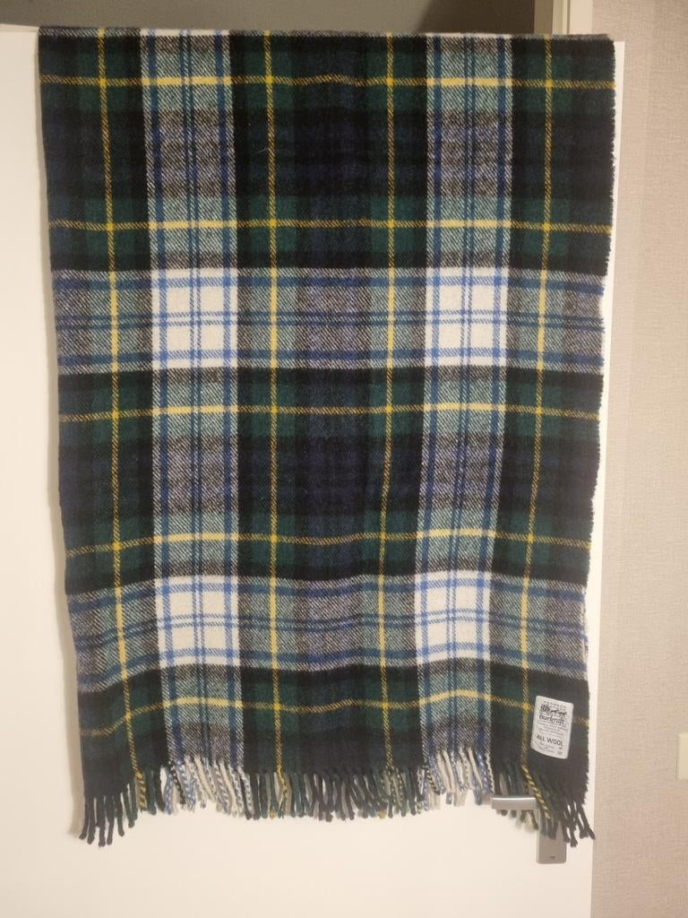 Vintage engels wollen plaid BURKRAFT, L.170 x B. 150., Ophalen of Verzenden, Zo goed als nieuw