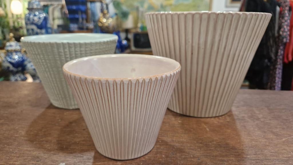 3 Vintage Bloempotten Erica en Adco, Ophalen of Verzenden