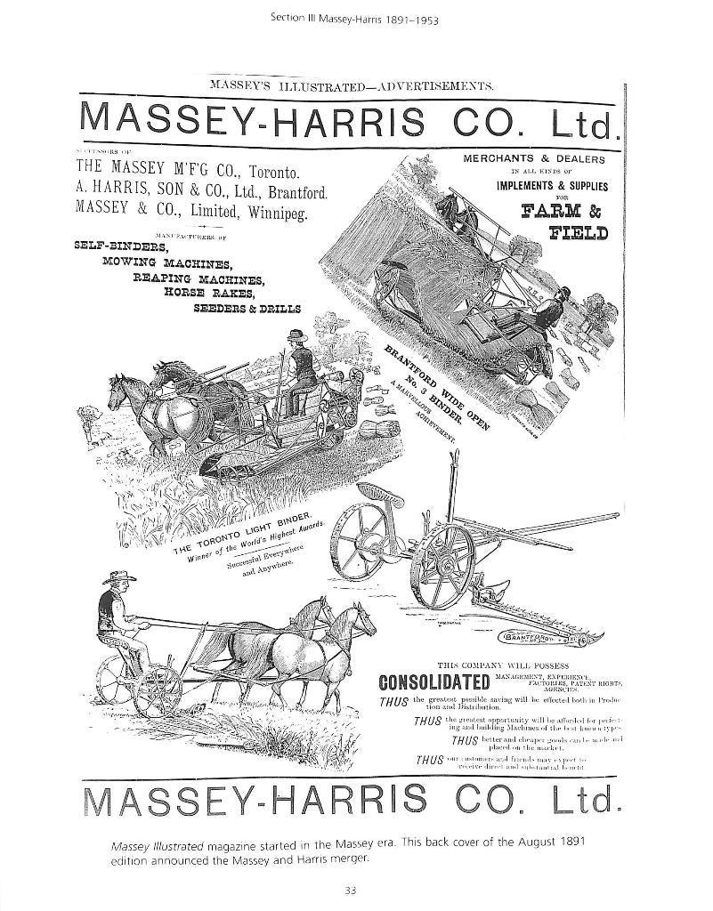 Advertising of Massey Harris, Ferguson and Massey Ferguson, Ophalen of Verzenden, Nieuw, John Farnworth, Tractor en Landbouw