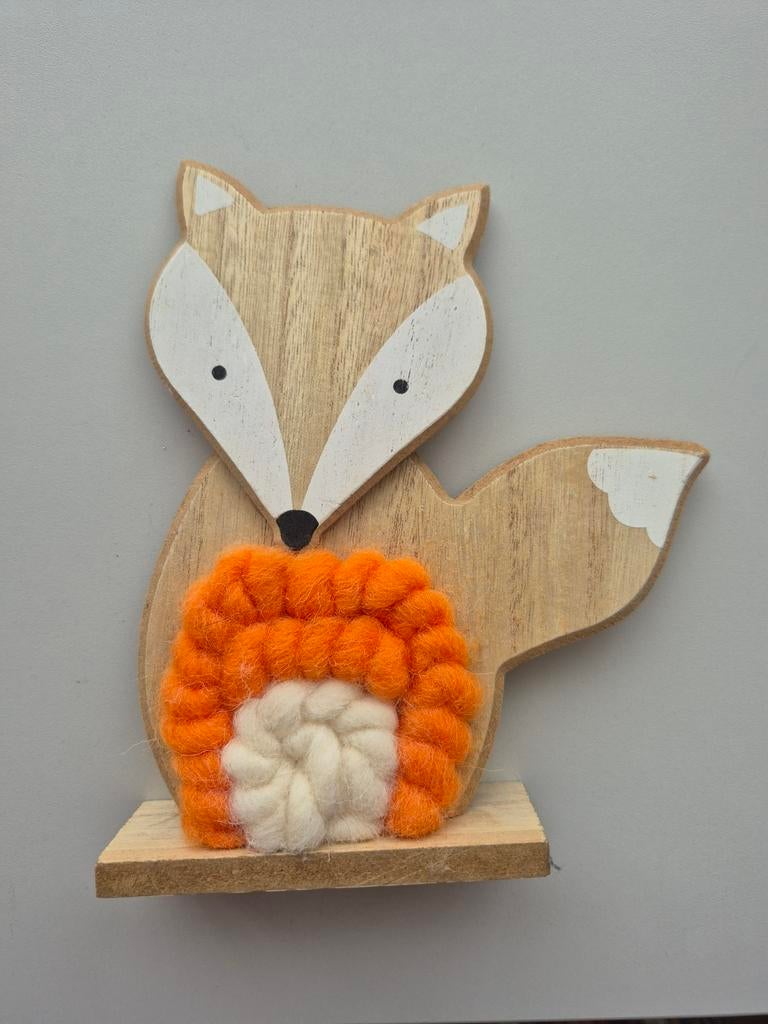 Houten vos decoratie, Ophalen of Verzenden, Zo goed als nieuw