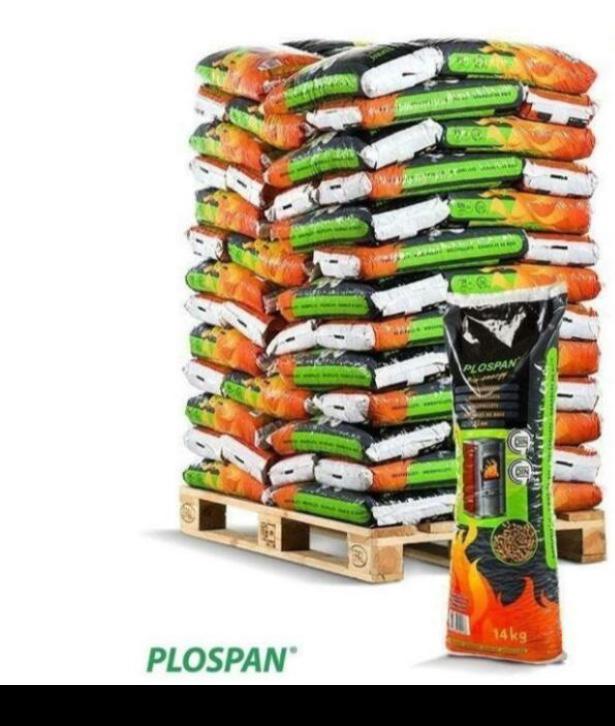 Plospan houtpellets mix 56x14kg, Tuin en Terras, Haardhout, Blokken, Overige houtsoorten, Minder dan 3 m³, Ophalen