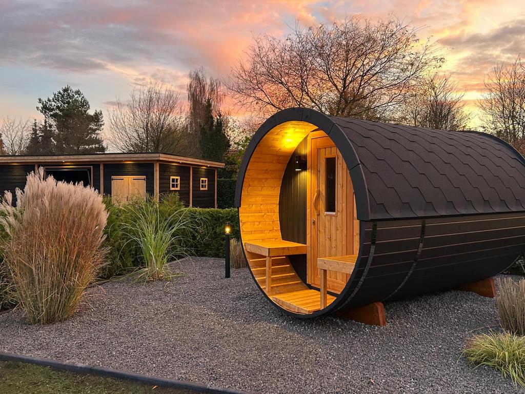 Barrelsauna, Ophalen, Nieuw, Fins of Traditioneel, Complete sauna