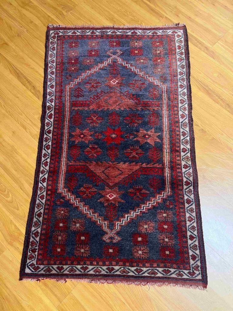 Handgeknoopt Beluchi tapijt 122/71, Gebruikt, 100 tot 150 cm, Etten-Leur, DJT@dejuistetoon.eu