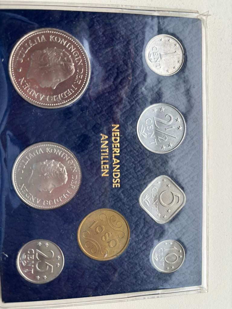 Setje munten nederlandse antillen, Postzegels en Munten, Munten | Nederland, Ophalen, Koningin Juliana