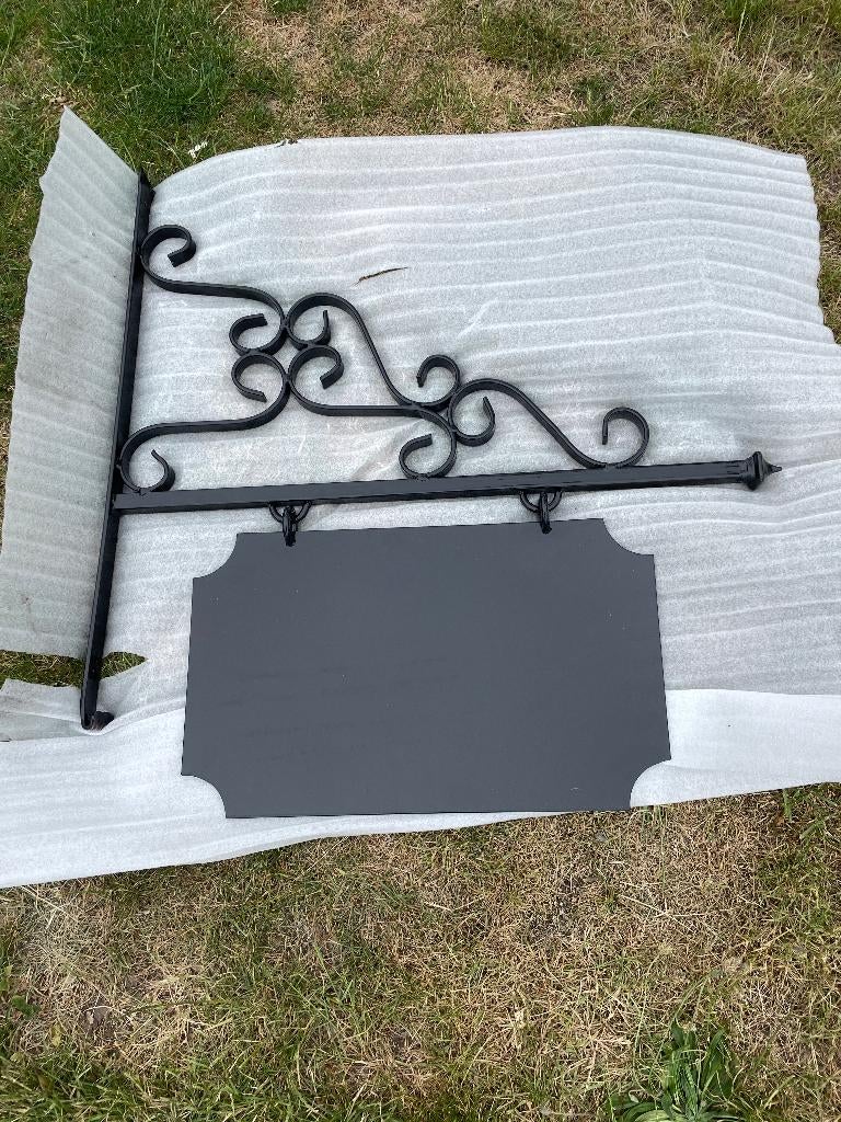 2x Smeedijzeren gevel uithang reclame bord, Ophalen, Nieuw, Reclamebord