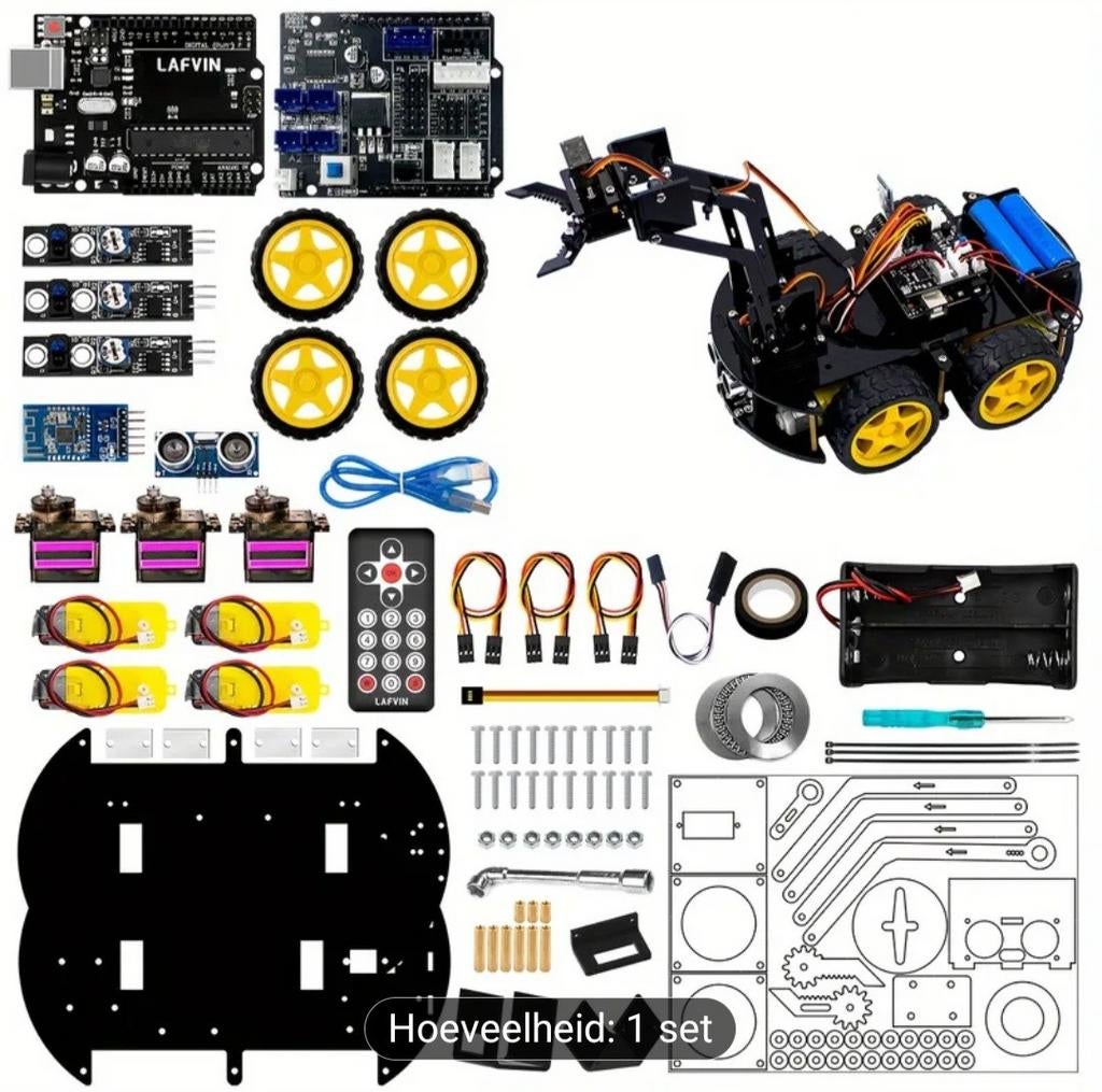 LAFVIN 4WD Robot Arm Auto Kit, Overige merken, Auto, Groter dan 1:32, Nieuw