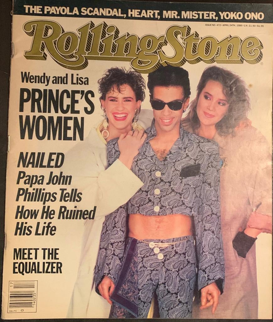 Prince op cover Rolling Stone Magazine 1986, Ophalen of Verzenden, Gebruikt, Boek, Tijdschrift of Artikel
