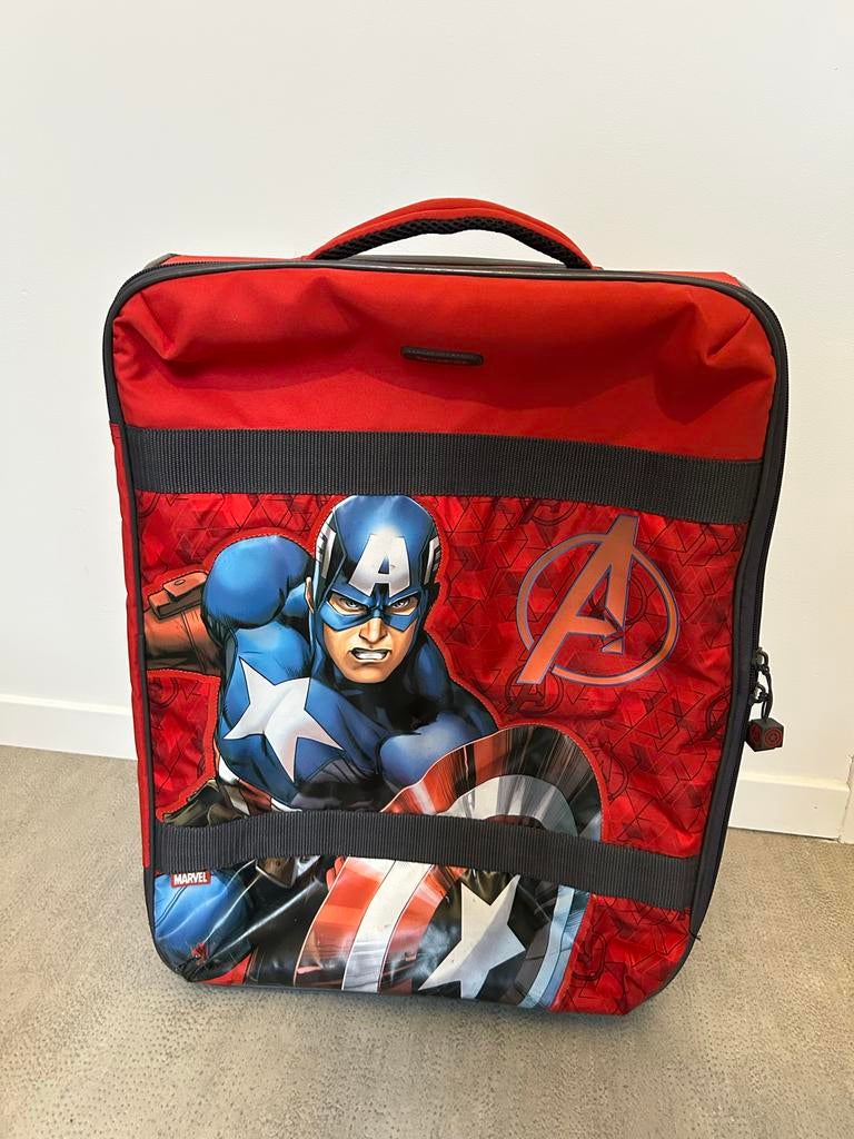 Samsonite Avengers Captain America Handbagage Koffer, Ophalen, Wieltjes, Gebruikt, 50 tot 60 cm