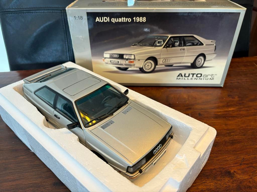 AutoArt Audi ur Quattro turbo coupe, Ophalen of Verzenden, Zo goed als nieuw, Autoart