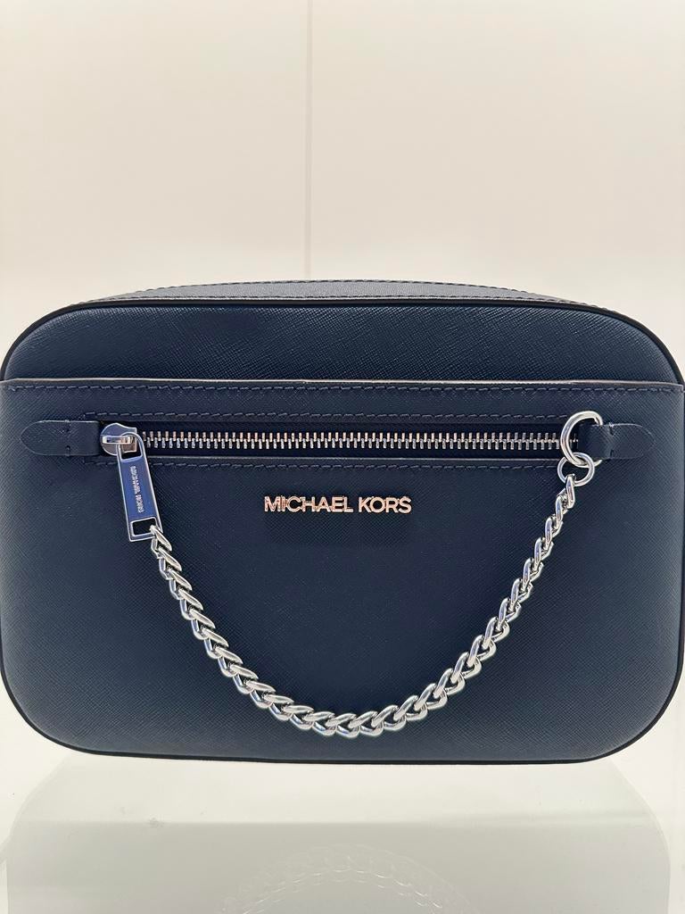 Michael Kors Schoudertas, Ophalen of Verzenden, Zo goed als nieuw, Blauw, Schoudertasje