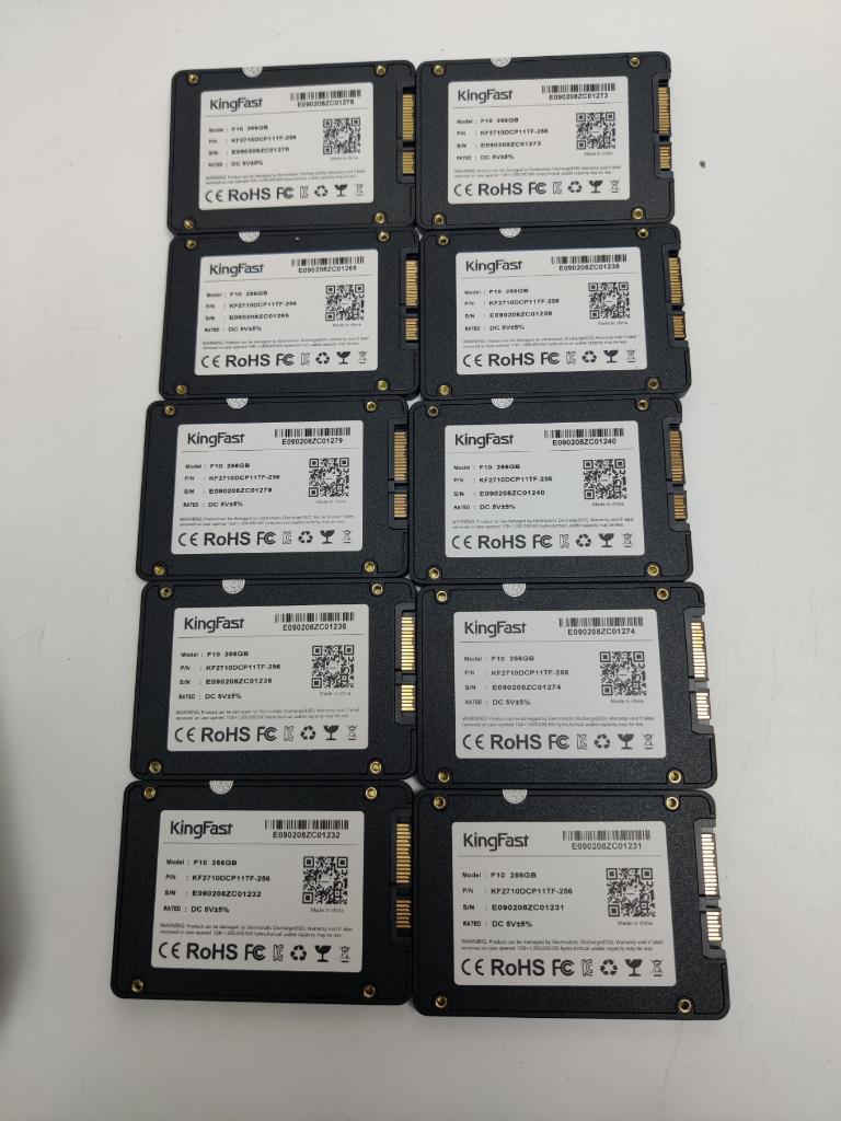Partij SSD 256GB 10 stuks, 256GB, Kingfast, Info@kingfast.nl, Nieuw