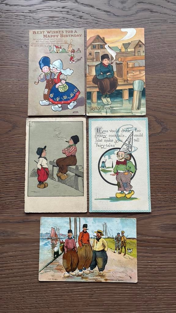 Pijp roken en sigaar roken. Klederdracht., Ophalen of Verzenden, Voor 1920, Overige thema's