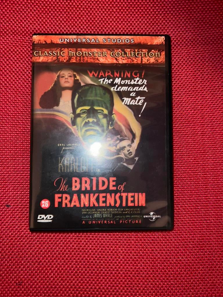 Bride of Frankenstein dvd Nederlands ondertiteld, Ophalen of Verzenden, Zo goed als nieuw, Overige genres
