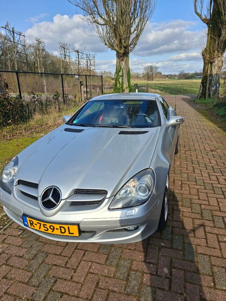 Mercedes-Benz SLK 3.0 Slk280 Roadster AUT 2006 Grijs, Auto's, Mercedes-Benz, Achterwielaandrijving, Zwart, Cabriolet, 6 cilinders